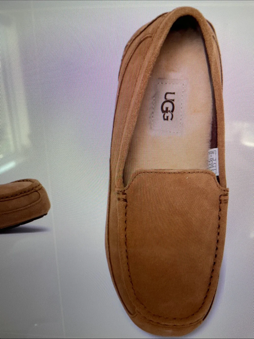 NWT UGG Alder Faux Shearing Lined Men's Suede Slip-On Loafer in Chestnut